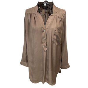 Poetry long sleeve tunic blouse, Taupe. Size S